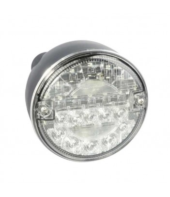 FANALE TONDO LED 2 FUNZIONI 12/24V 140MM RETRONEBBIA RETROMARCIA