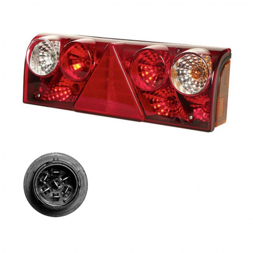 Fanale posteriore EUROPOINT 2 destro con connettore 7 poli. Questa versione ha una lampadina di posizione a LED omologata. Fanale posteriore EUROPOINT 2 destro con connettore 7 poli. Questa versione ha una lampadina di posizione a LED omologata.