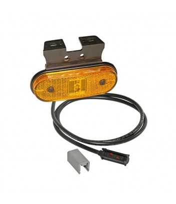 UNIPOINT 1 LED ARANCIONE 24V CAVO 2,5M P&R CON STAFFA 90° RIVOLTA POSTERIORMENTE