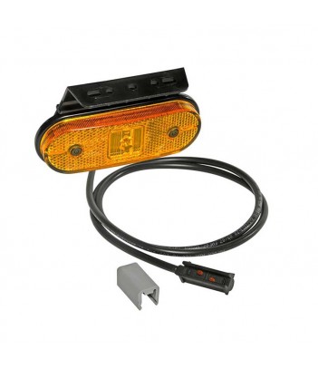 UNIPOINT 1 LED ARANCIONE 24V CAVO 0,5M P&R CON STAFFA 90° RIVOLTA ANTERIORMENTE