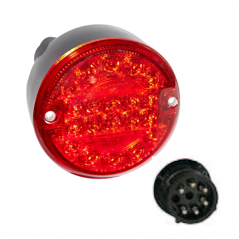 RETRONEBBIA TONDO LED 12/24V 140MM CONNETTORE 8 POLI RETRONEBBIA TONDO LED 12/24V 140MM CONNETTORE 8 POLI