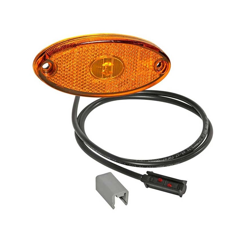 FLATPOINT 2 LED ARANCIONE 24V CAVO 0,5M P&R DA INCASSO