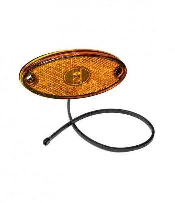 FLATPOINT 2 LED ARANCIONE 12V CAVO 0,5M DC DA INCASSO