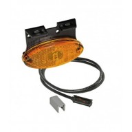 FLATPOINT 2 LED ARANCIONE 24V CAVO 0,5M P&R CON STAFFA 90° DA INCASSO