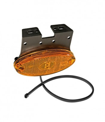 FLATPOINT 2 LED ARANCIONE 12V CAVO 1,5M CON STAFFA 90° RIVOLTA POSTERIORMENTE