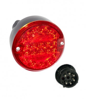 RETRONEBBIA TONDO LED 12/24V 140MM CONNETTORE 8 POLI