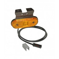 UNIPOINT 1 LED ARANCIONE 24V CAVO 0,5M P&R CON STAFFA 90° RIVOLTA POSTERIORMENTE