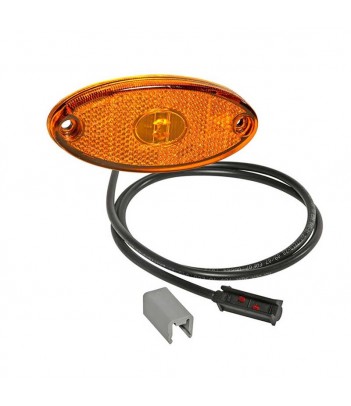 FLATPOINT 2 LED ARANCIONE 24V CAVO 0,5M P&R DA INCASSO