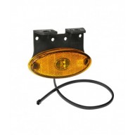 FLATPOINT 2 LED ARANCIONE 12/24V CAVO 0,5M DC CON STAFFA 90° RIVOLTA ANTERIORMENTE