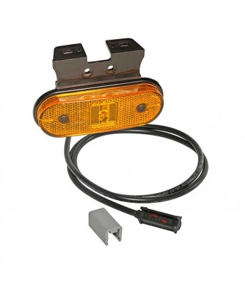 UNIPOINT 1 LED ARANCIONE 24V CAVO 0,5M P&R CON STAFFA 90° RIVOLTA POSTERIORMENTE