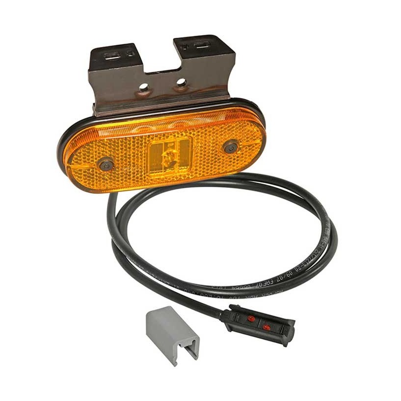 UNIPOINT 1 LED ARANCIONE 24V CAVO 0,5M P&R CON STAFFA 90° RIVOLTA POSTERIORMENTE
