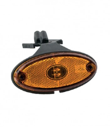 FLATPOINT 2 LED ARANCIONE 12/24V CAVO 1,5M P&R CON STAFFA 45° RIVOLTA POSTERIORMENTE