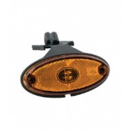 FLATPOINT 2 LED ARANCIONE 12/24V CAVO 1,5M P&R CON STAFFA 45° RIVOLTA POSTERIORMENTE