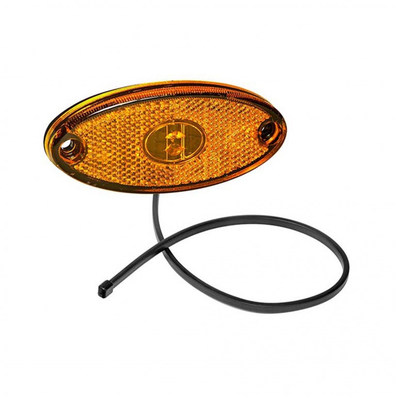 FLATPOINT 2 LED ARANCIONE 12V CAVO 0,5M DC DA INCASSO