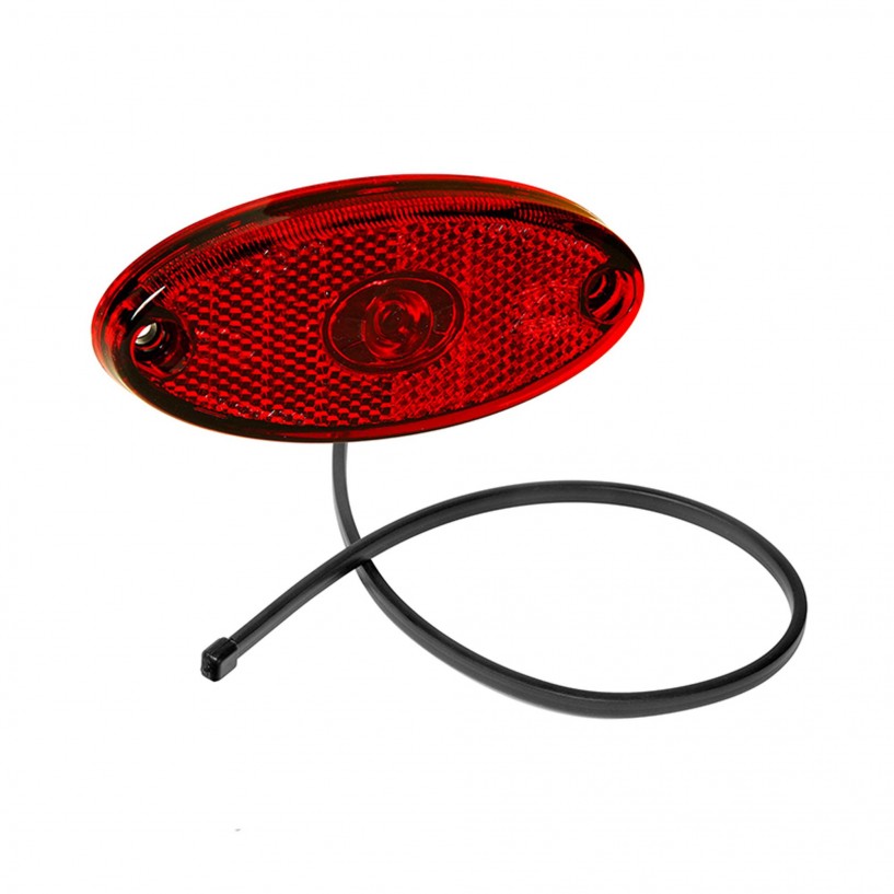 FLATPOINT 2 DA INCASSO LED ROSSO 12/24V CAVO 0,5M DC