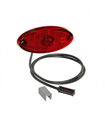 FLATPOINT 2 DA INCASSO LED ROSSO 24V CAVO 0,5M P&R