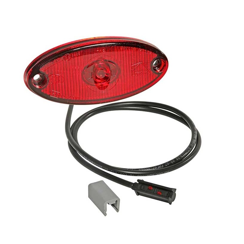 FLATPOINT 2 DA INCASSO LED ROSSO 24V CAVO 3,5M P&R SENZA CATADIOTTRO